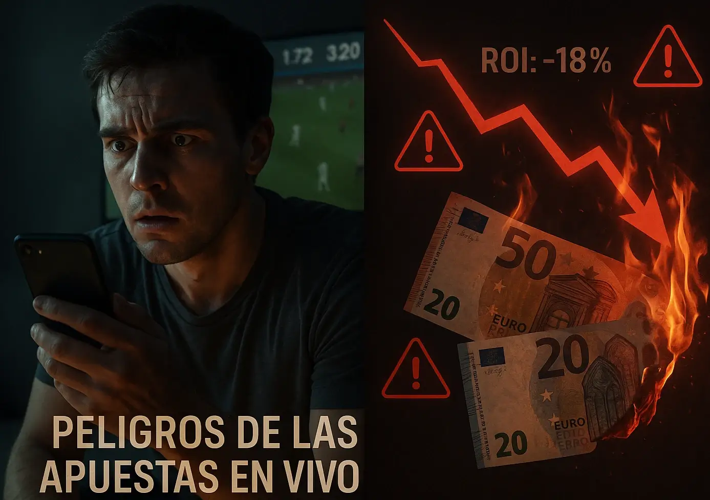 Apuestas en vivo: peligros y pérdidas masivas del live betting sin control