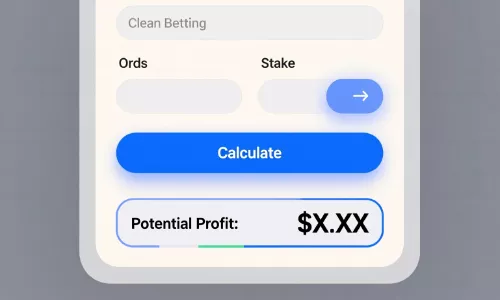 Mockup de calculadora de apuestas deportivas
