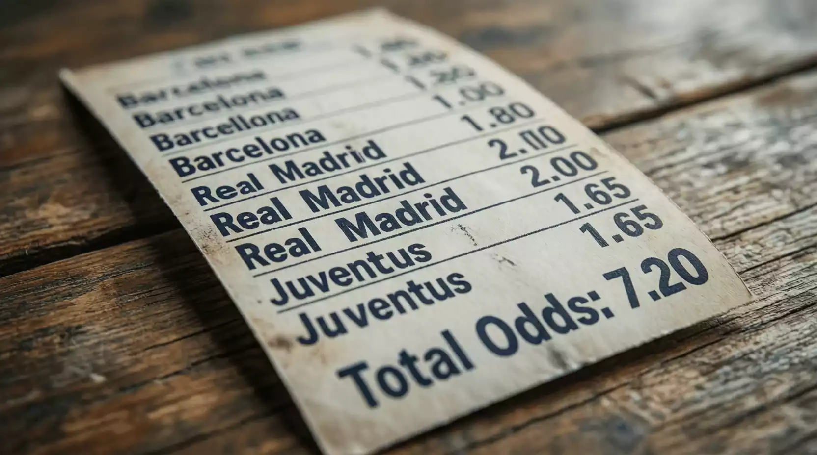 Boleto de apuestas mostrando múltiples selecciones deportivas