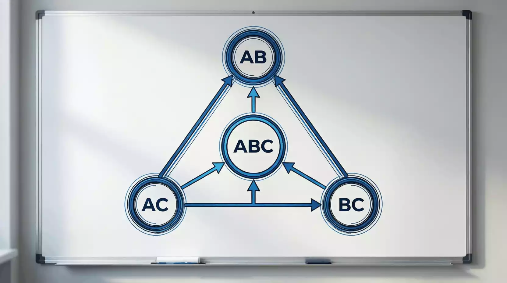 Diagrama visual mostrando la estructura de apuestas de sistema con líneas conectando selecciones