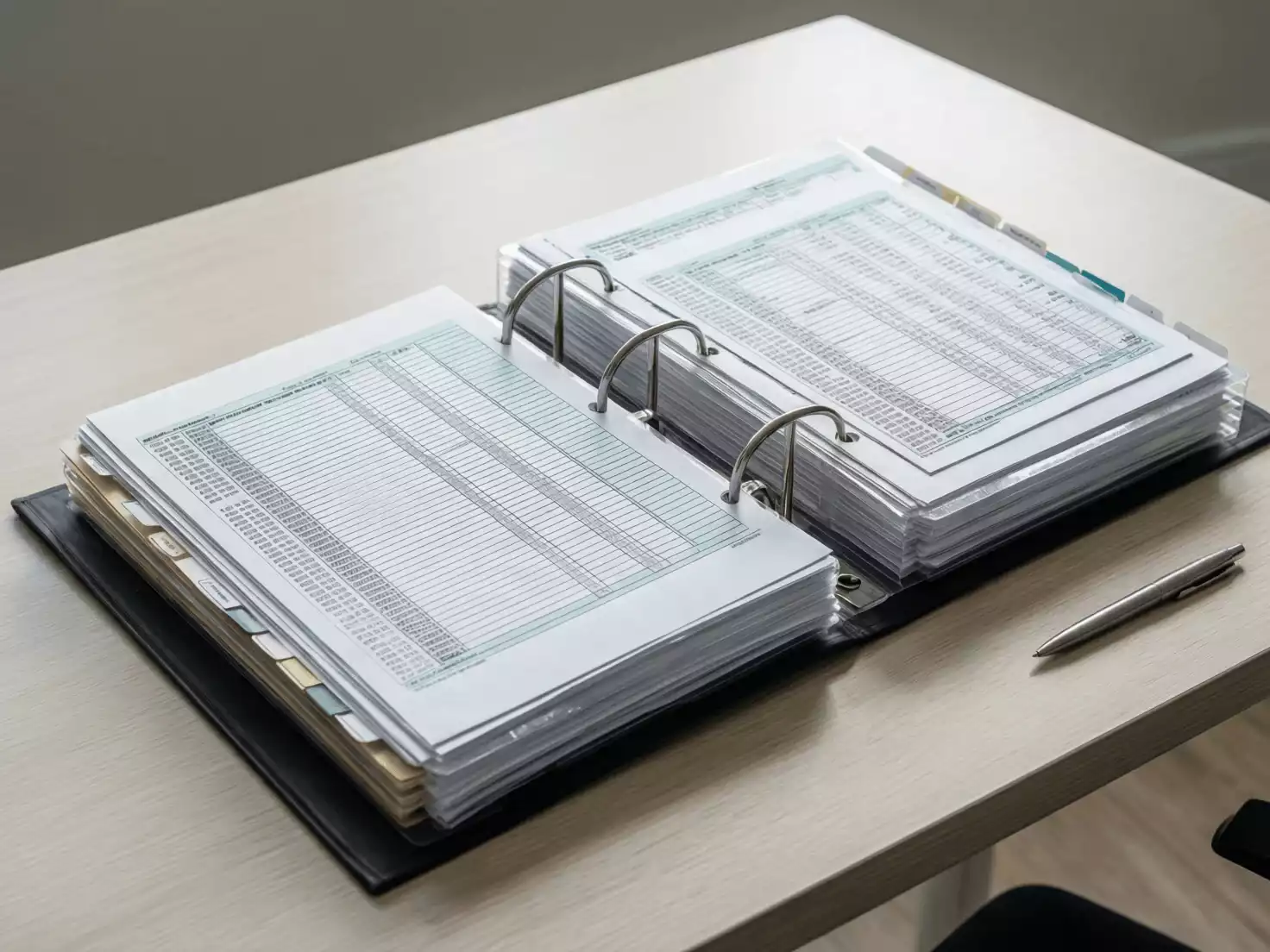 Carpeta organizada con documentos fiscales y certificados de casas de apuestas